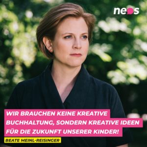 Wahlslogan 2019 Neos: Ideen fuer die Zukunft