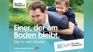 Wahlslogan 2019 der ÖVP: einer der am Boden bleibt